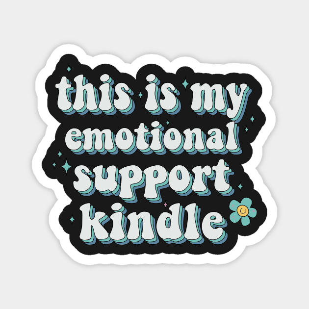 This is my Emotional Support Kindle Pink Book Lover Sticker Bookish Vinyl Laptop Decal Booktok Gift Journal Stickers Reading Present Smut Library Spicy Reader Read Magnet by SouQ-Art