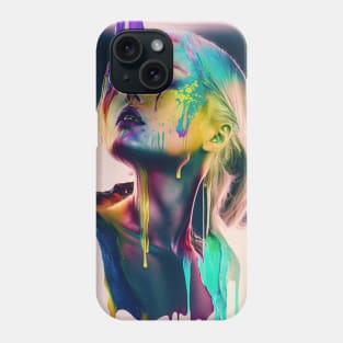 To Weep To Wake - Emotionally Fluid Collection - Psychedelic Paint Drip Portraits Phone Case