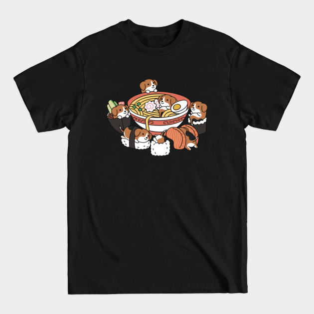 Discover Beagle Ramen Sushi - Beagle - T-Shirt