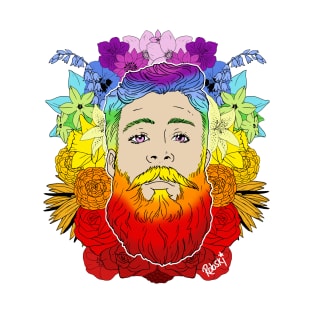 Bearded Floral Pride T-Shirt