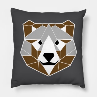 Geometric Gray Bear (MD23Ani002c) Pillow