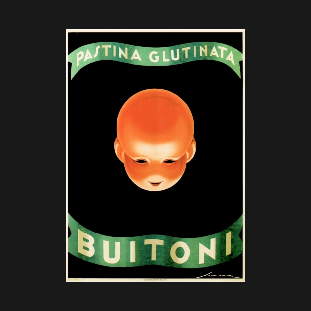 Buitoni Pastina Glutinata Italian Pasta Food Art Deco Advertisement Vintage by vintageposters