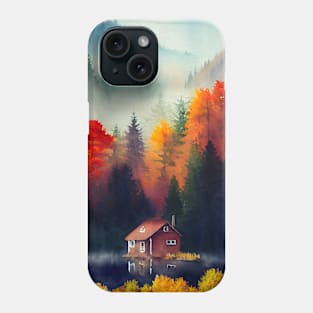 Colorful Autumn Landscape Watercolor 35 Phone Case