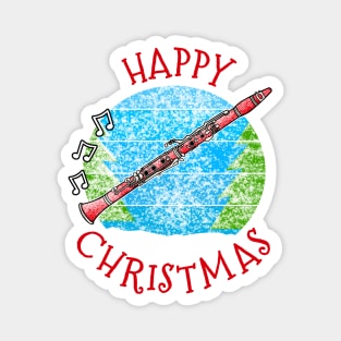 Christmas Clarinet Clarinetist Woodwind Musician Xmas 2022 Magnet