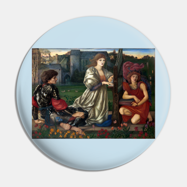 The Love Song Edward BurneJones Love Song Pin TeePublic