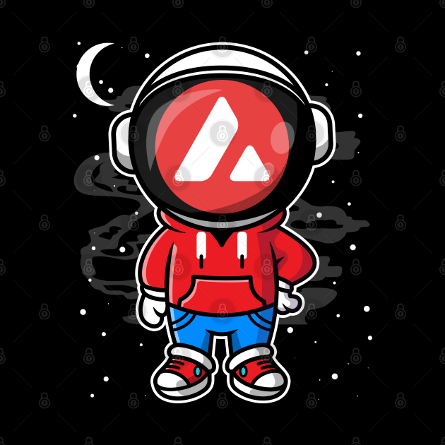 Hiphop Astronaut Avalanche AVAX Coin To The Moon Crypto Token Cryptocurrency Wallet Birthday Gift For Men Women Kids by Thingking About