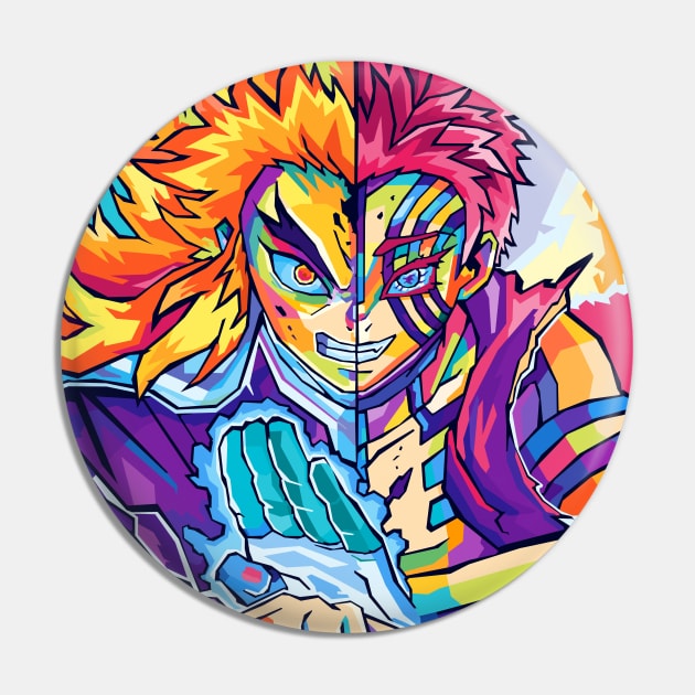 Rengoku X Akaza Pin by Zet Art