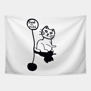 Hungry Fat Cat Racketeer Tapestry