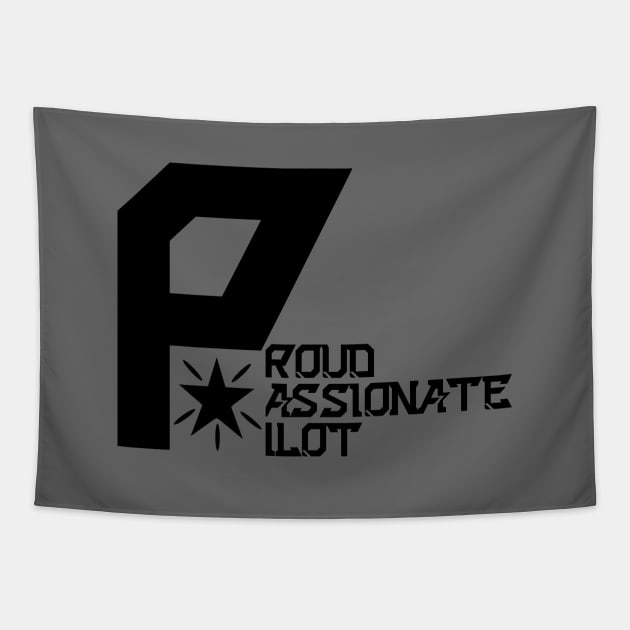 Proud Passionate Pilot Tapestry by Curator Nation