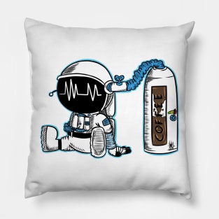 Coffee fueled astronaut Pillow