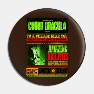 wanted Dracula Pin