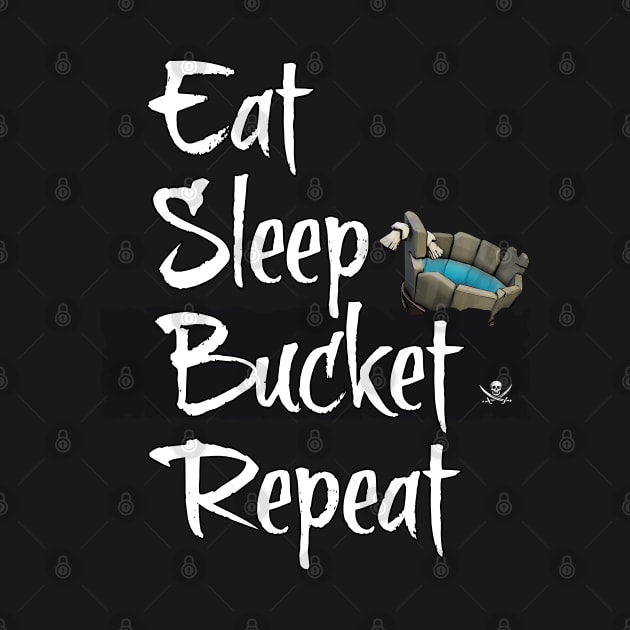 Pirate Eat Sleep Bucket Repeat by thedevtee