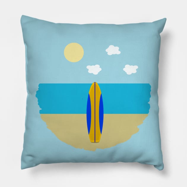 Surf is Life Pillow by Mad&Happy