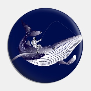 space  blue whale hunter Pin