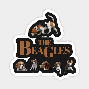 The Beagles - black background Magnet