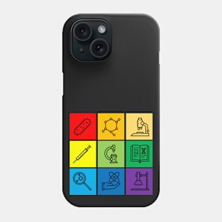 Rainbow Pride Science Icons Phone Case