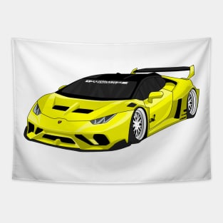 lamborghini huracan YELLOW Tapestry