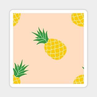 Orange Pastel Pineapple Magnet