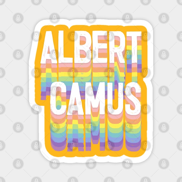 Albert Camus - Typographical Tribute Design Magnet by DankFutura