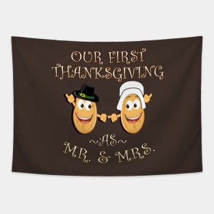 Thanksgiving Couple Mr. & Mrs. Sweet Potato Pair Matching Shirt & Gifts Tapestry