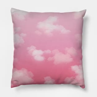 Beautiful Pink Sky with clouds Pillow