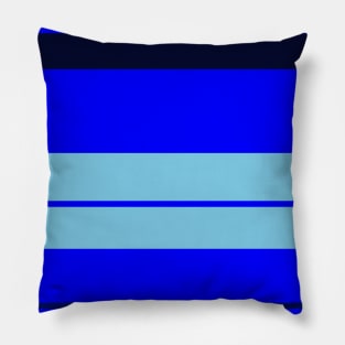 A refined unity of Lightblue, Blue, Darkblue and Cetacean Blue stripes. Pillow