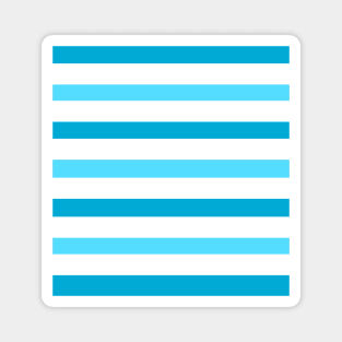 Light dark blue white stripes lines pattern Magnet