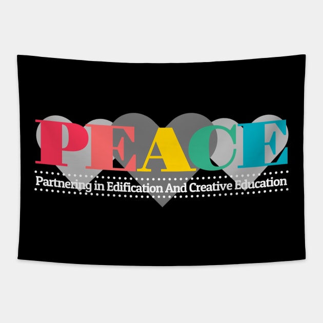 PEACE Homeschool Co-op T-Shirt Tapestry by Ullabe