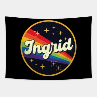 Ingrid // Rainbow In Space Vintage Style Tapestry