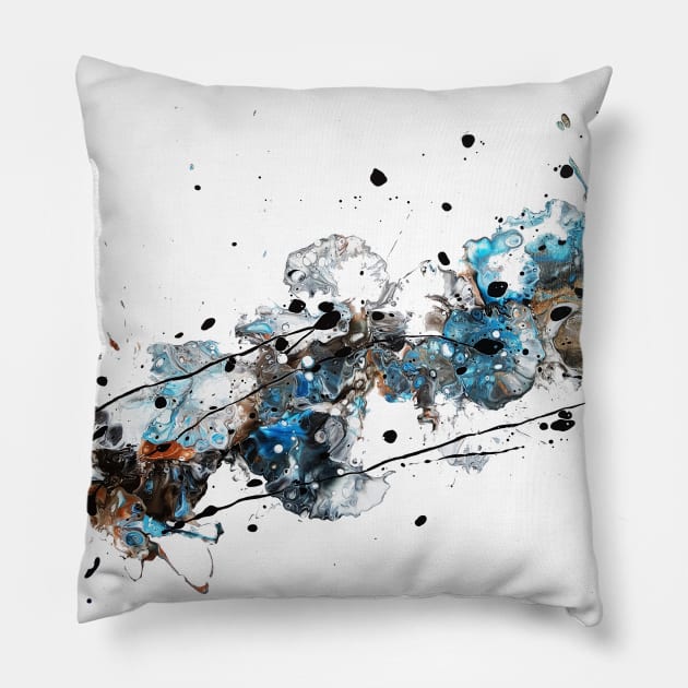 abstract art image modern flower pattern Pillow by Nastya Li