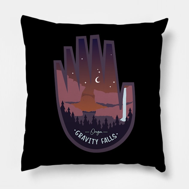 Gravity Falls Oregon at Night Pillow by Batg1rl