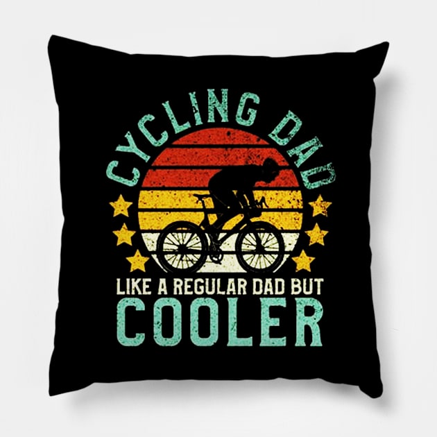 Cycling Dad Pillow by akkadesigns