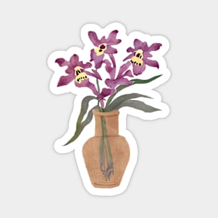 Cute Watercolor Western Australian Orchids Magnet