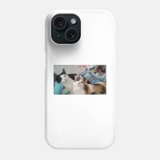 Cats on a bed Phone Case