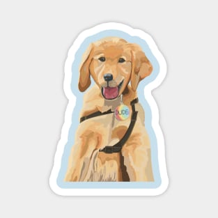 Dude the Golden Dog Magnet