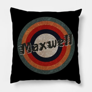 Retro Color Typography Faded Style Maxwell Pillow