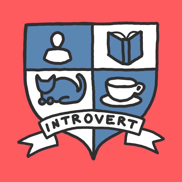 Introvert tea book reading cats awkward tumblr geek print by bigkidult