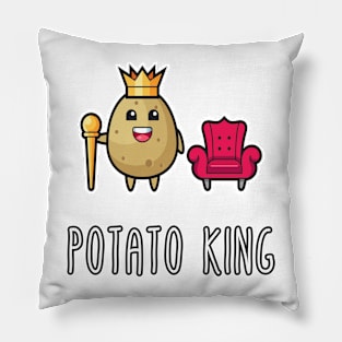 Funny Potato King Gift for Husband, Boyfriend, Son, Bestfriend Pillow