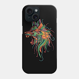 Wolf Ornate Backprint Phone Case