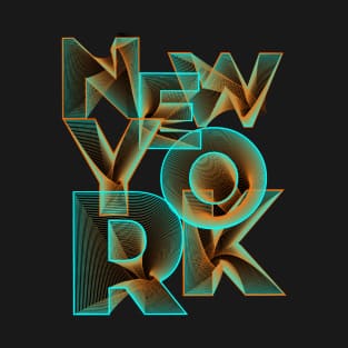 new york typography art T-Shirt