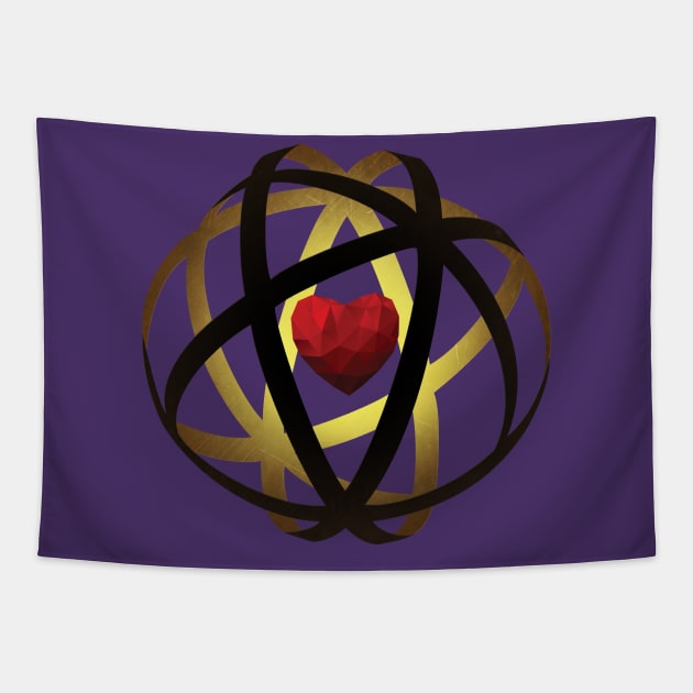 Hardcore Heart Core Tapestry by pscof42