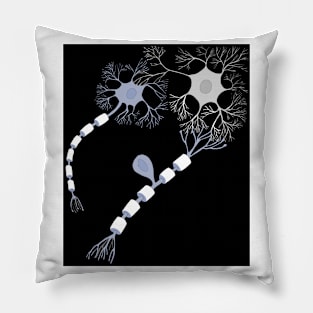 Neural Odyssey: Elaborate Pen and Ink Pathway Pillow