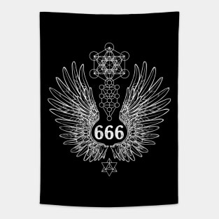 Angel Number 666 Sacred Geometry Tapestry