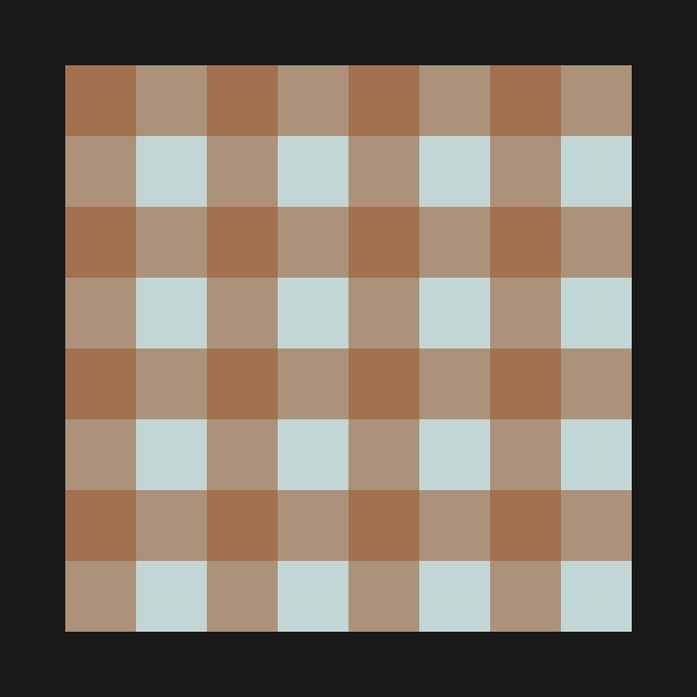 Little Critter Plaid - Brown and Pale Turquoise by A2Gretchen