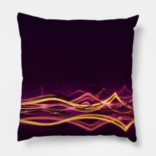 Abstract Background with Light Waves Pillow