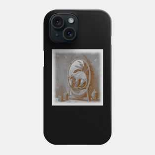 AI generated Pangolin inside mirror Phone Case