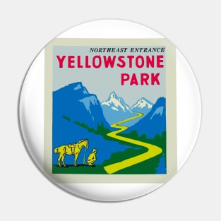 Vintage Yellowstone National Park Decal Pin