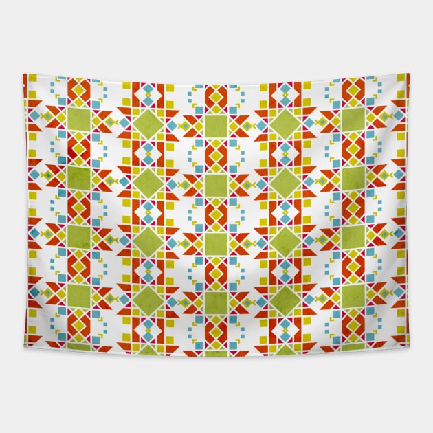 Geometric Lines Native Pattern Tapestry by Tobe_Fonseca