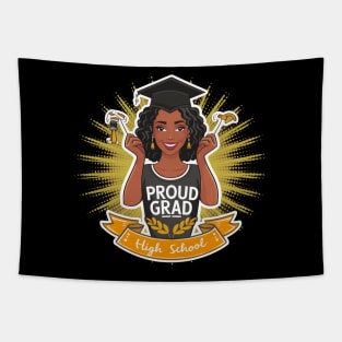 Proud Grad African American Woman Tapestry