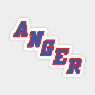 NY Anger White Magnet